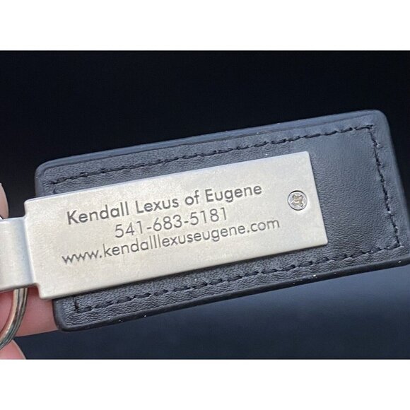 LEXUS OEM Black & Brown Leather Key Chain Rings Set Dealer Eugene OR Lot 2 - Picture 6 of 8